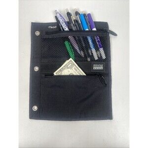 Mead Five Star Two Pocket Zipper Pouch Pencil Case with 3-Ring Binder Holes